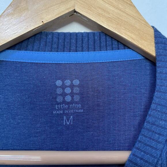 Title Nine Ossa Ribbed Long Sleeve Henley Top Size M Outdoors Gorpcore Women’s - Picture 7 of 8